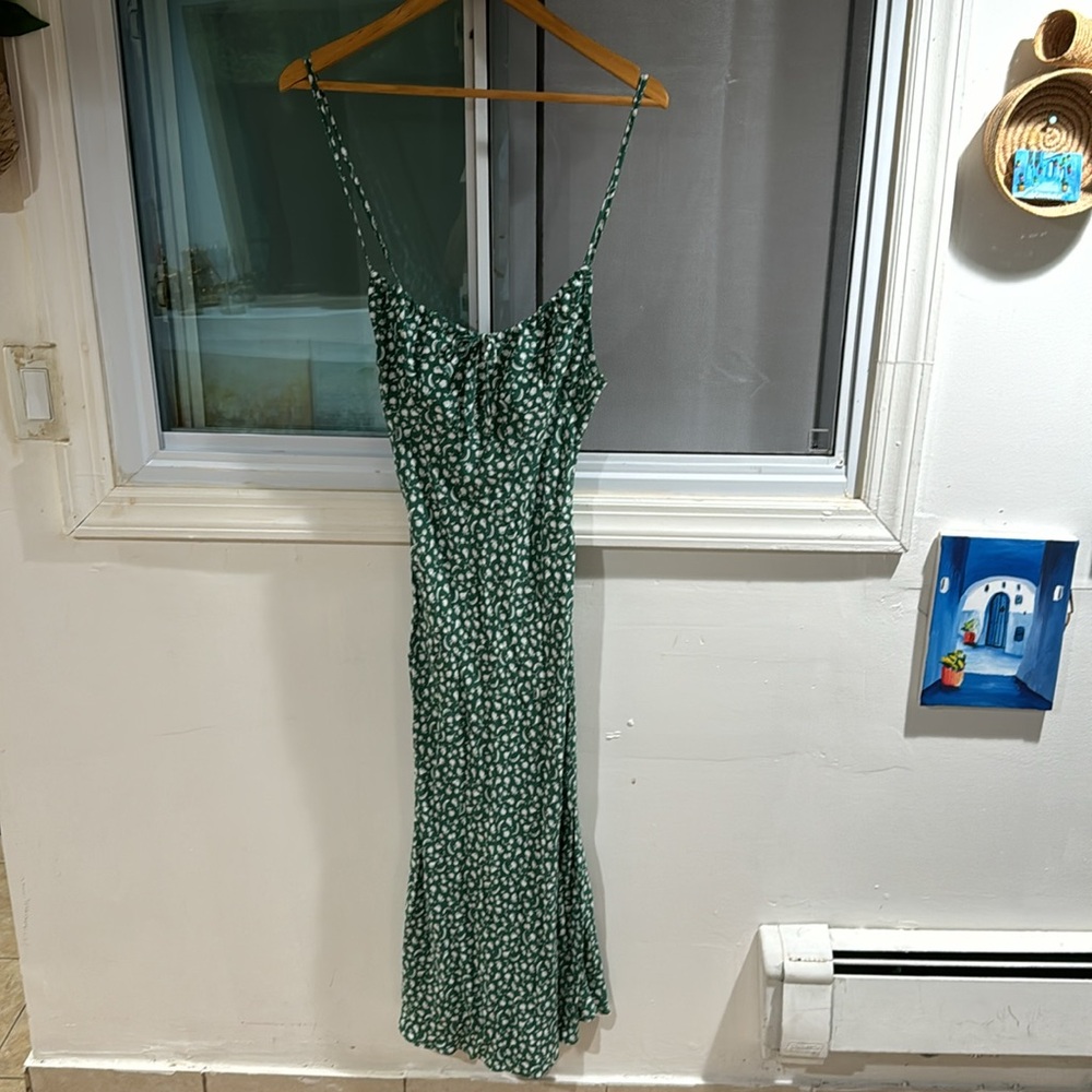 Rouje Leafy Green and White Midi Dress - Picture 7 of 13